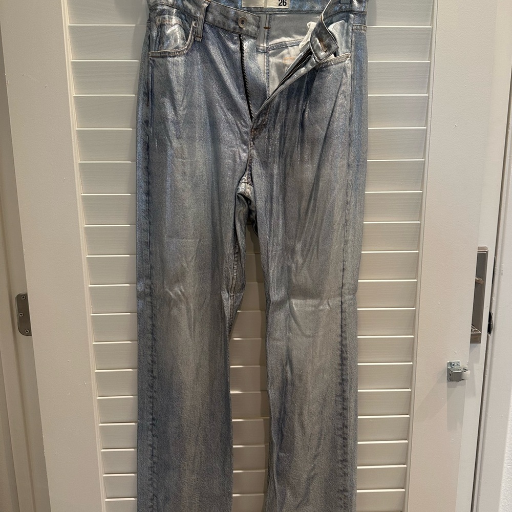 Rag and Bone wet material Blue Jeans